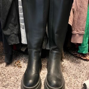 Knee high platform boots